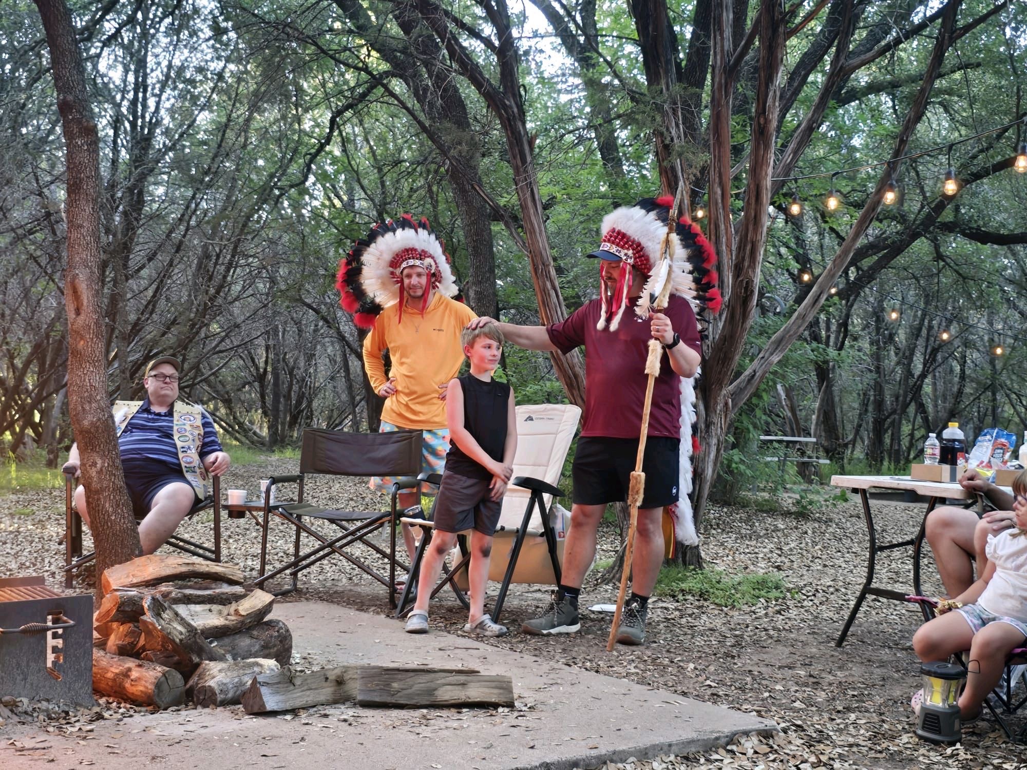 Big Chief ceremony at campout